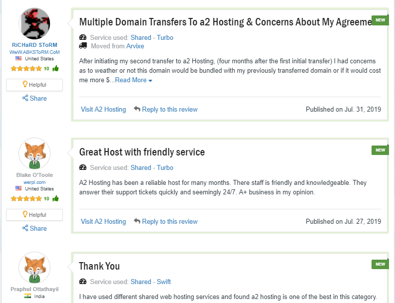 A2Hosting Support