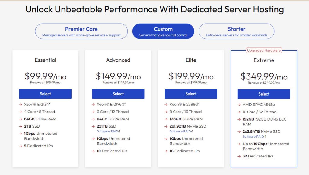 inmotion hosting price