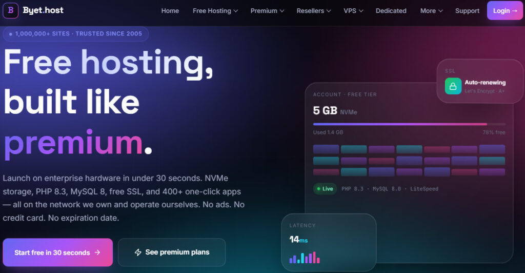 Byet Free Web Hosting