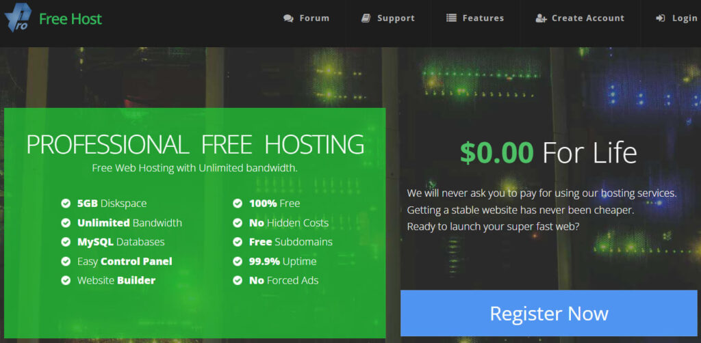 ProFreeHost Free Web Hosting