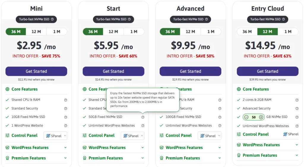 ScalaHosting Plans & Pricing