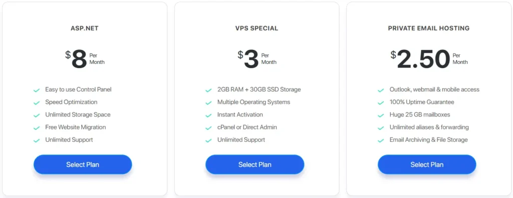 InterServer Plans & Pricing