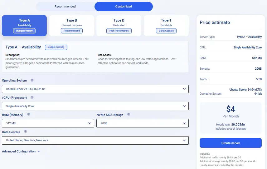 Kamatera Plans & Pricing