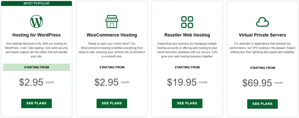 GreenGeeks Plans & Pricing