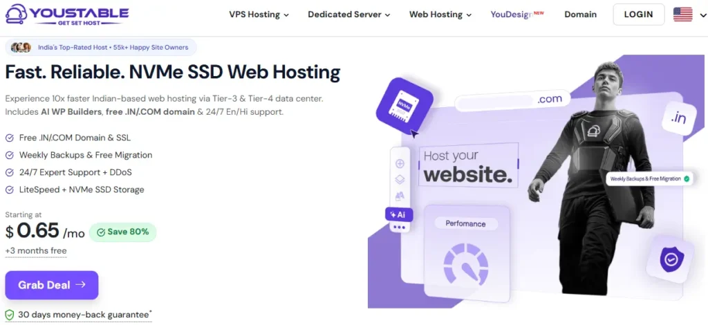 YouStable Home Page