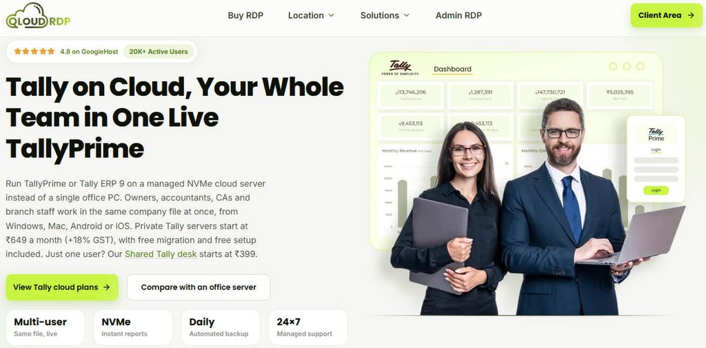 QloudRDP Tally on Cloud